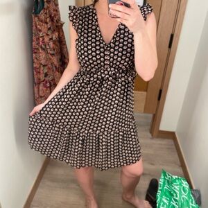 J Crew ruffle midi dress